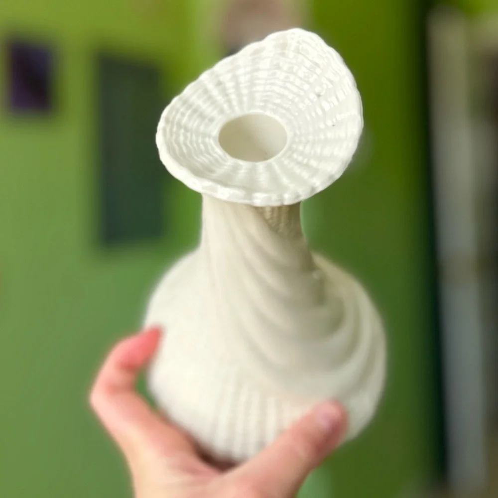 Whimsy Nautical Coastal Vibe Swirl Uniquely Shaped Candlestick Holder Accent